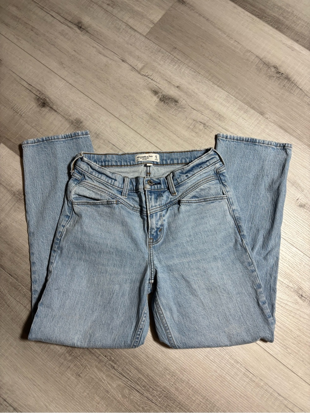 Abercrombie & Fitch 90s Straight Jeans Curve Love Light Wash Size 27/4S